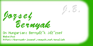 jozsef bernyak business card